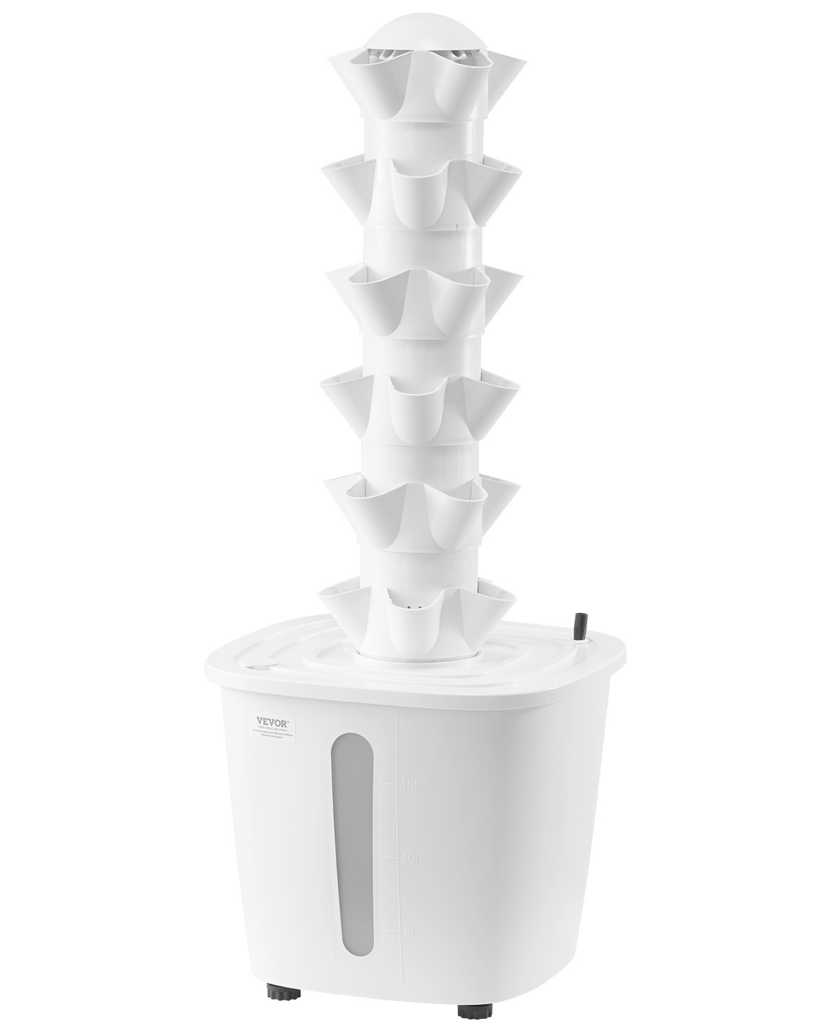 Système hydroponique VEVOR potager d'appartement vertical 30 fentes blanc