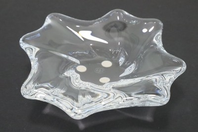 Baccarat France Crystal Freeform Sculpture Trinket Candy Nut Dish 6''