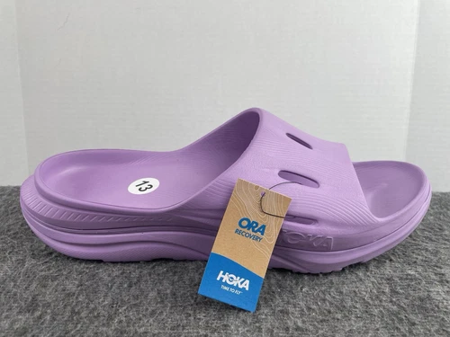 HOKA ONE ONE NUOVO Hoka Ora Recovery Slide 3 Violet Bloom Viola Uomo Taglia 13 1135061 VBVBL NUOVO CON ETICHETTE
