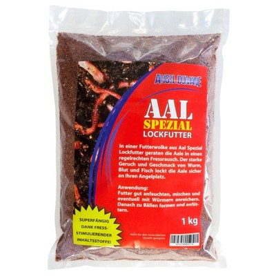AAL SPEZIAL Lockfutter Fertigfutter Aalfutter Wurm Blut Fisch 1KG