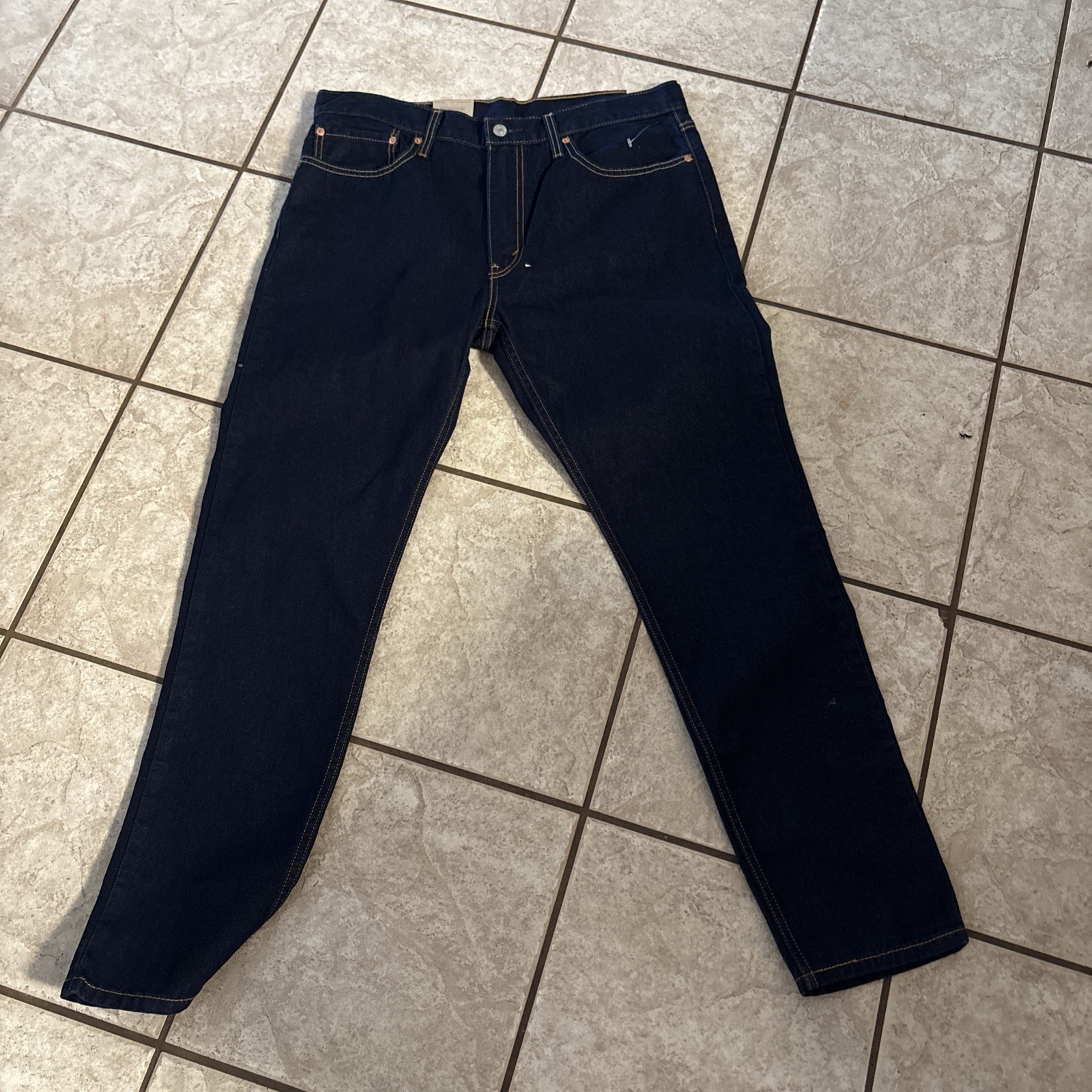 Levi's 512 Slim Fit Zip Fly Tapered Leg Denim Jeans 36X32 Men's Dark Blue thumbnail 3