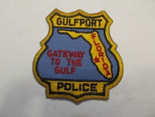 Florida Gulfport Police Patch Old Loom Cheese Cloth