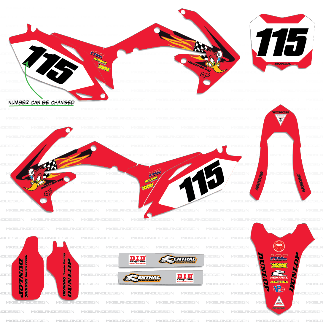 Motocross Graphics Kit for Honda CRF450R 2025 2026 CRF 450R Woody