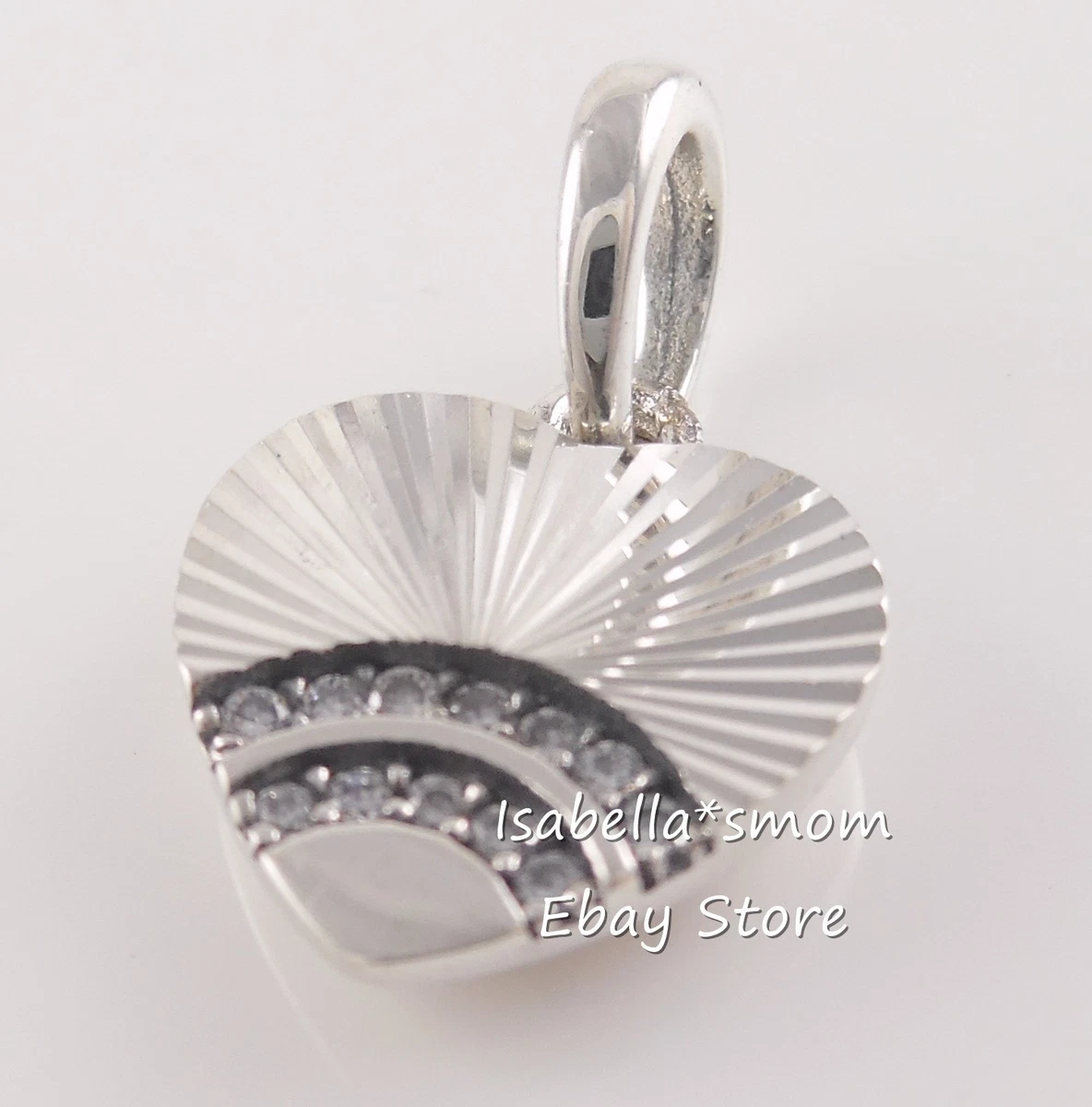 FAN OF LOVE Genuine PANDORA Silver HEART Pendant Dangle 397286CZ