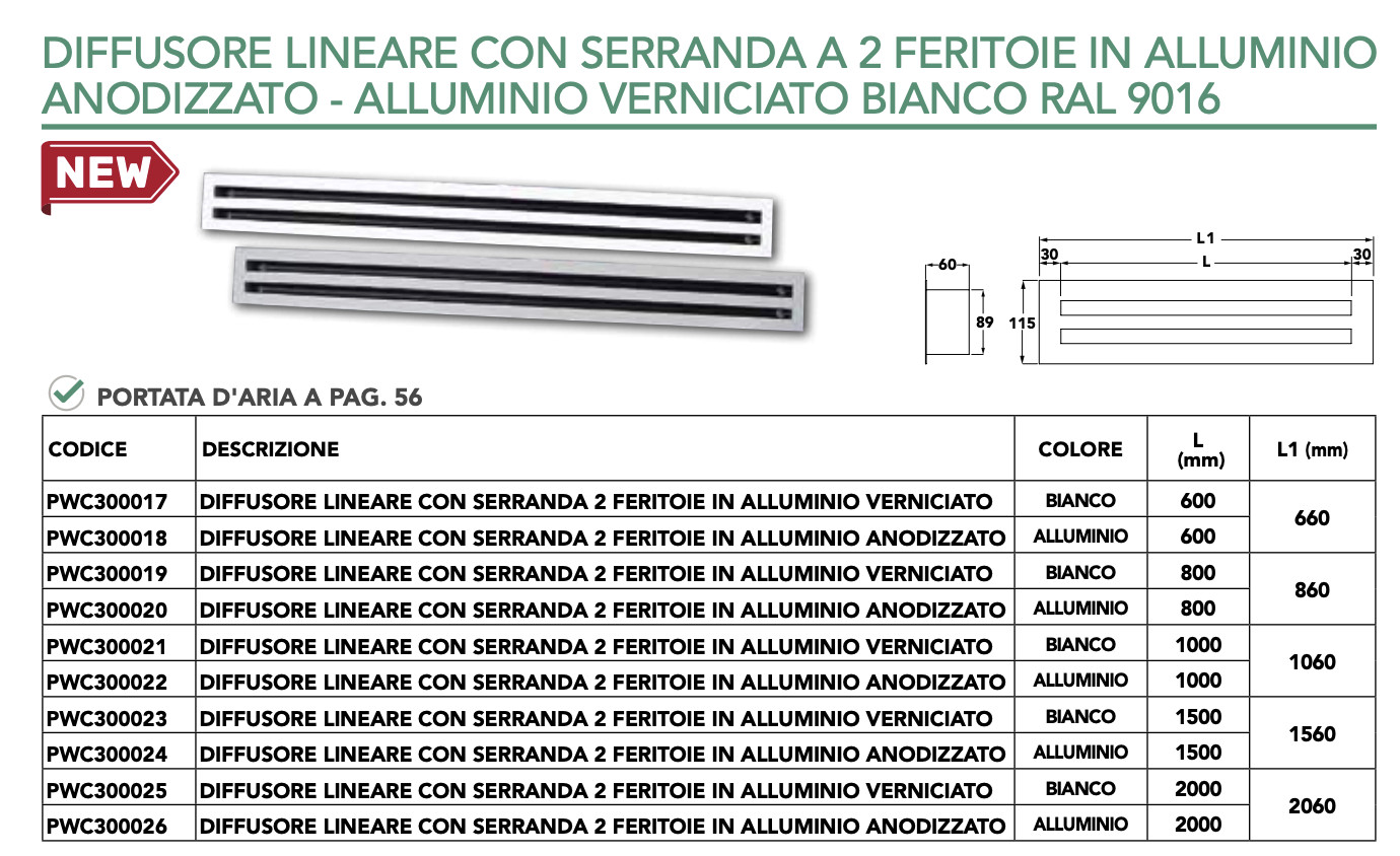 Diffusore Lineare 2 Feritoie Alluminio L1000: Silenzio e Aria Perfetta - 3