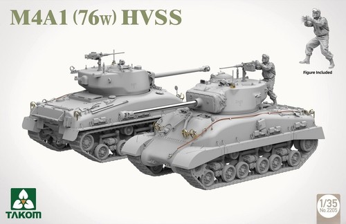 TAKOM 2205 1/35 M4A1 (76w) HVSS Military Armored Vehicle Assembly Model Kit - 第 2/6 張圖片
