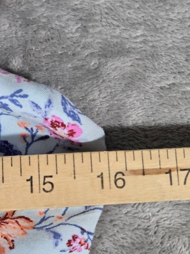 Maxi Vestido Cami Kingston Gris Floral L Azul/Rosa Floral Rayón ALine Cottage Core - Imagen 8 de 9