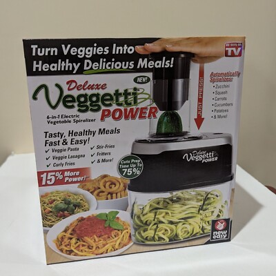 NEW Ontel 6 in 1 Electric Vegetable Spiralizer. Original Box