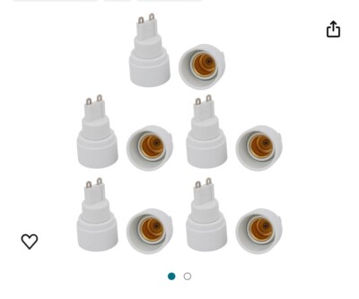 10 Stück G9 auf E14 Extender Adapter Konverter Glühbirne Fassung Halter weiß