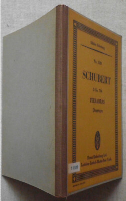 Noten: Schubert No. D No. 796 Fierabras Overture. Ernst Eulenburg 1129.