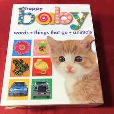 Happy Baby : Words, Things That Go, Animals by Roger Priddy (2004, Trade...