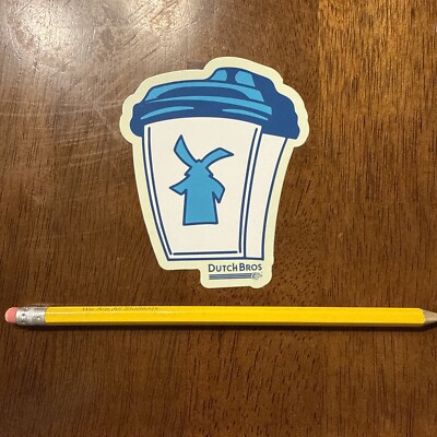 DUTCH Bros STICKER Florida GRAND Opening EXCLUSIVE Cup WINDMILL Blue COFFEE