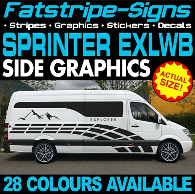 to fit MERCEDES SPRINTER EXLWB GRAPHICS STICKERS - Main Image