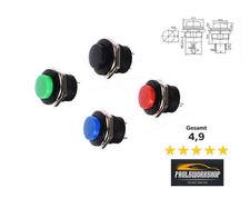 Einbau Taster 12V 24V 120VDrucktaster Push Button Switch Schalter Rot Schwarz