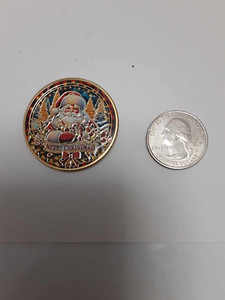 Christmas Collectable Fantasy Art Challenge Coin Santa Trees Stocking cc