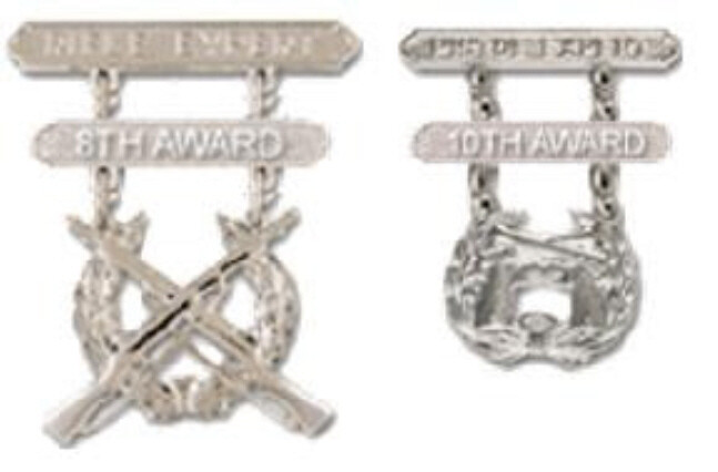 US MARINES PISTOL EXPERT QUALIFICATION SHOOTING BADGE 10TH AWARD