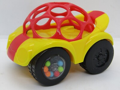 Oball Go Gripper Car With Rattle Tires Red and Yellow Toddler Toy