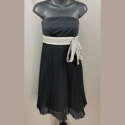 NEW Limited Dress Womens 2 black pleated strapless event | eBay