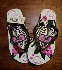 TCP Flip Flop Beach youth Big Girls Summer Sandals Flamingo zebra Hawaii