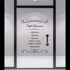 adesivi vetrine vetrofanie listino prezzi orari menù bar ristorante pub a0816