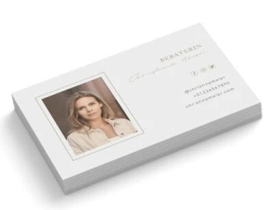 INFOWERK Visitenkarten gestalten - drucken - 1-seitig - Beraterin - personalisieren Foto