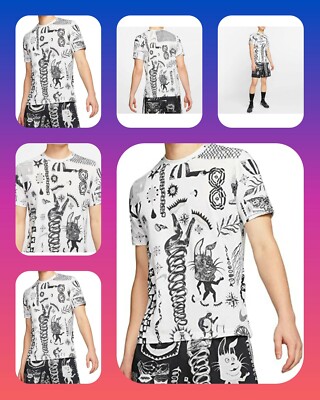 RARE Men's Nike Sportswear/ All-Over Art Print Dri-FIT Wild Run t-shirt L