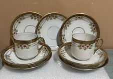 Vintage Demitasse Cups And Saucers Unmarked 9 Pieces