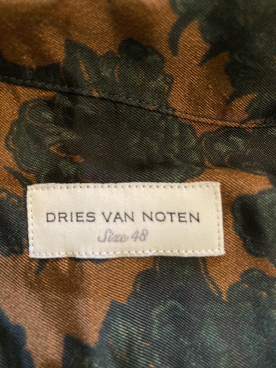 Dries Van Noten Split Print Button Up Shirt Multicolor 48 | eBay