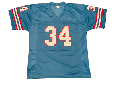 Earl Campbell Sewn Stitched Custom Blue Jersey YOUTH Sizes | eBay
