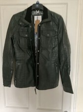Redpoint Biker Style Olive Green Leather Jacket Size 10 Very Nice New With Tags