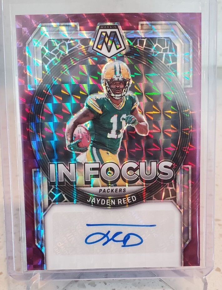 2023 Mosaic Jayden Reed In Focus Purple Auto Ssp 49/49