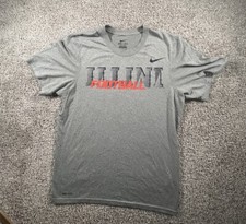 Nike Illinois Fighting Illini Football NCAA University Short Sleeve T-Shirt Sz S