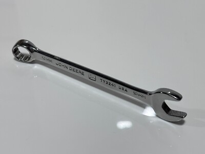 John Deere USA Running Deer Logo 10mm Metric 12 Point Combination Wrench, TY3241