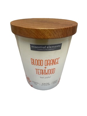 Candle Essential Elements Blood Orange & Teakwood Feel Joyful Candles 9 oz
