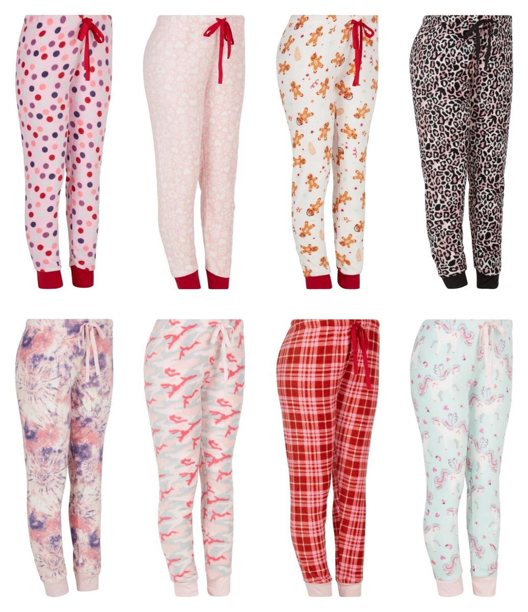 Women's Sleepwear Plush Fleece Pajama Jogger Lounge Pants Sleep S