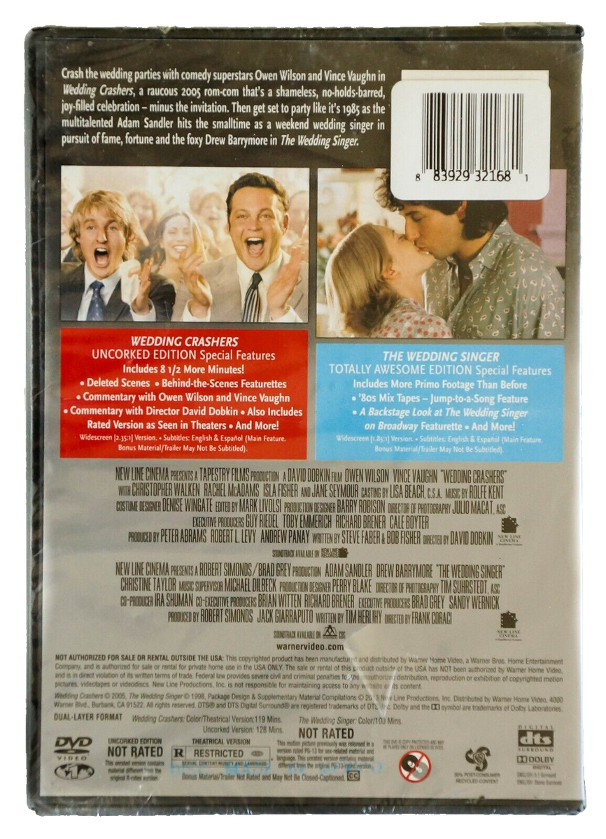 Double Feature DVD Wedding Crashers/The Wedding Singer Adam