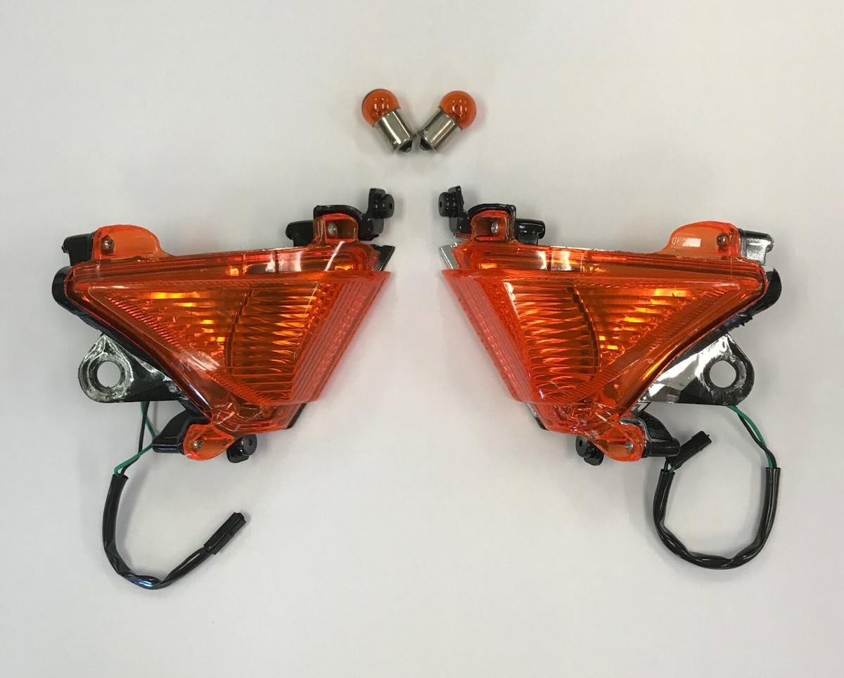 かお 04-05 ZX10R Orange Front Turn Signals Signal Lights 2004 2005 ZX10