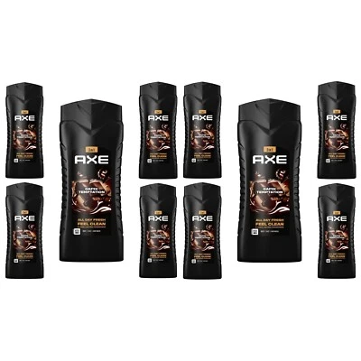 Axe Duschgel Dark Temptation Körper Gesicht&Haar 10er Pack XL ,10x400ML,OvP Neu
