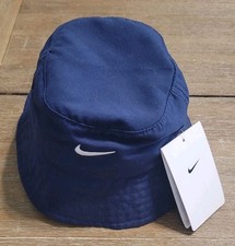 NWT Nike Infant Navy Blue Bucket Sun Hat UPF 40 Swoosh 12-24 Months