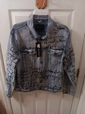 Waimea Denim Jacket Brand New With Tag Men's Sz M/Medium Graphic Print
