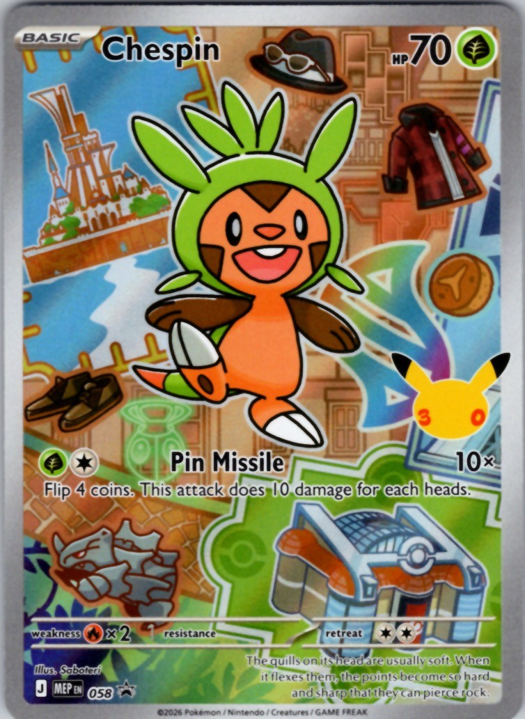 Chespin Holo Promo ME: Mega Evolution Promo 058 NM