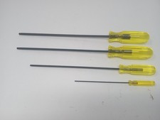 4 Piece Set Of Hex Ball Tip Screwdrivers Long Square Shaft