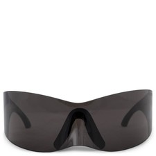 74139 auth BALENCIAGA black acetate 2024 PANTHER MASK SHIELD Sunglasses BB0299S