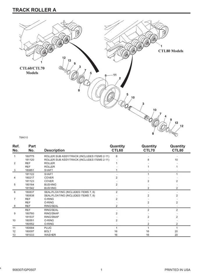 60 70 80 Compact Track Loader Service Parts Manual Fits Gehl CTL60 CTL70 CTL80 P - Image 4 of 4
