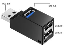 Adapter Extender Mini Splitter Box 3 Ports High Speed USB 3.0 for PC Laptop