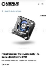 Verus Engineering Bmw M2 M3 M4 G80 G82 G87 Camber Plates New Blue Verus Engineering Bmw M2 M3 M4 G80 G82 G87 Camber Plates New Blue