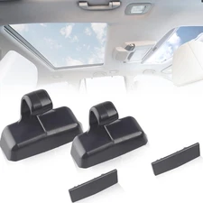 Rear Sun Shade Hook Clip with Cover Kit Black Compatible with Honda Pilot 2016-2