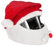 Motorcycle Santa Claus Helmet Cover,Full-face Helmet Cover Decoration,Plush