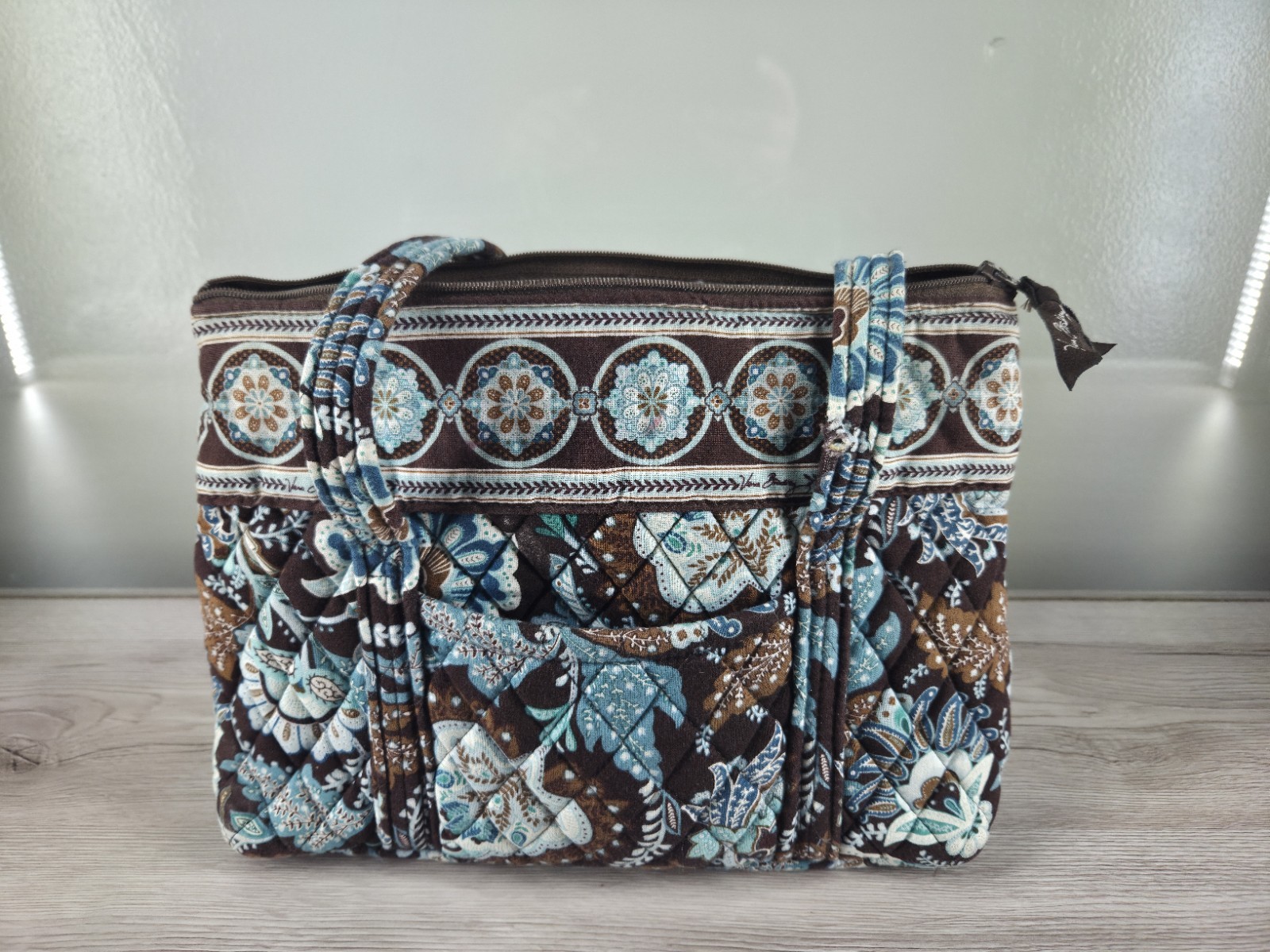 Vera Bradley JAVA BLUE Small Bag Double Strap - image 1