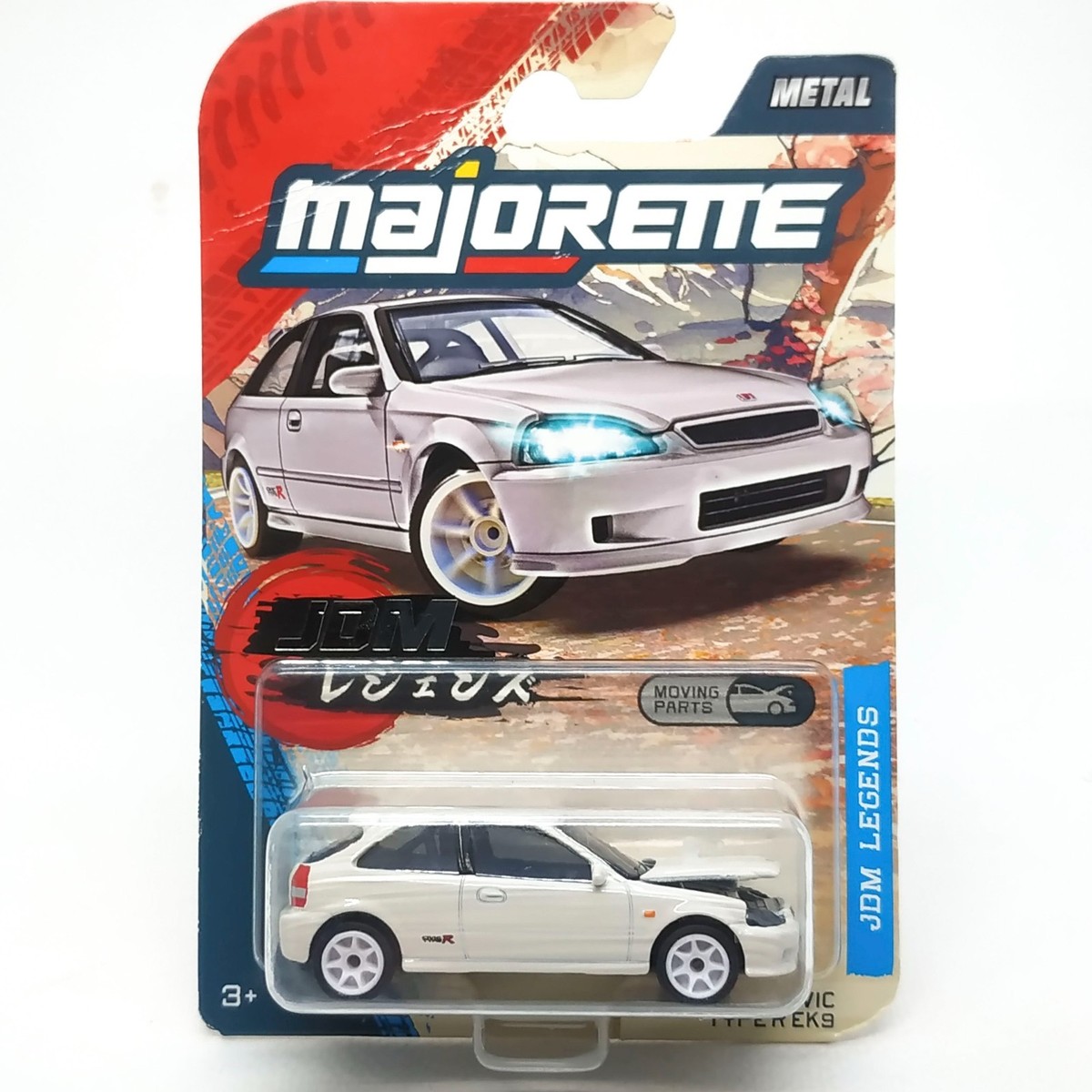Majorette JDM Legends Honda Civic Type R EK9 White 1:57 3